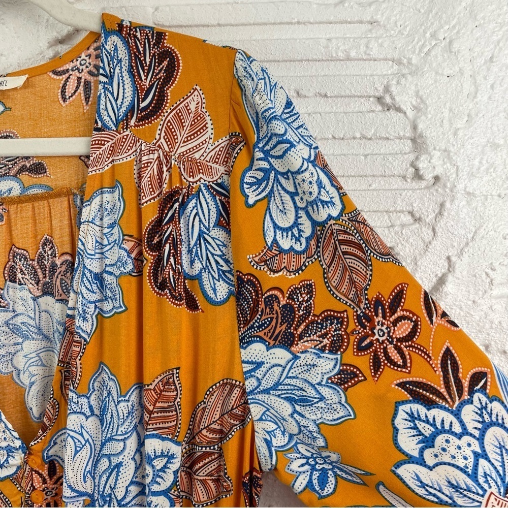 Anthropologie Abel The Label Dress Tiered Maxi Floral Peasant Cottage Bohemian S - Picture 6 of 16